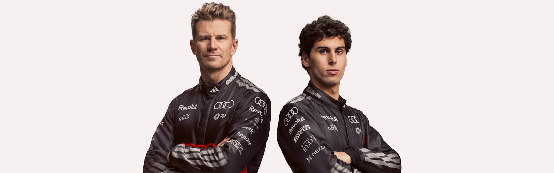Voznika ekipe Audi Revolut F1 Team Nico Hülkenberg in Gabriel Bortoleto