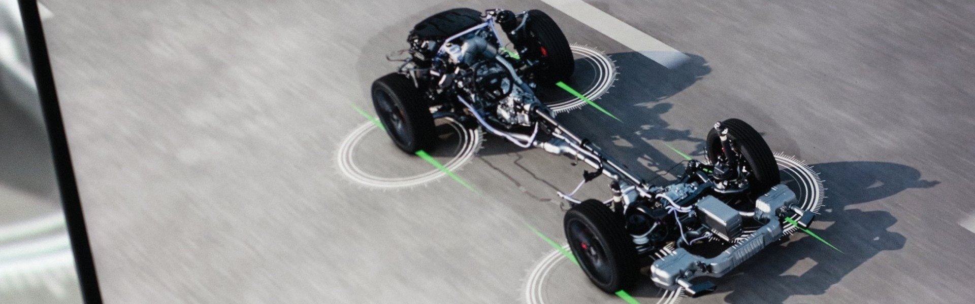 Ilustracija pogonskega sklopa v modelu Audi A6.