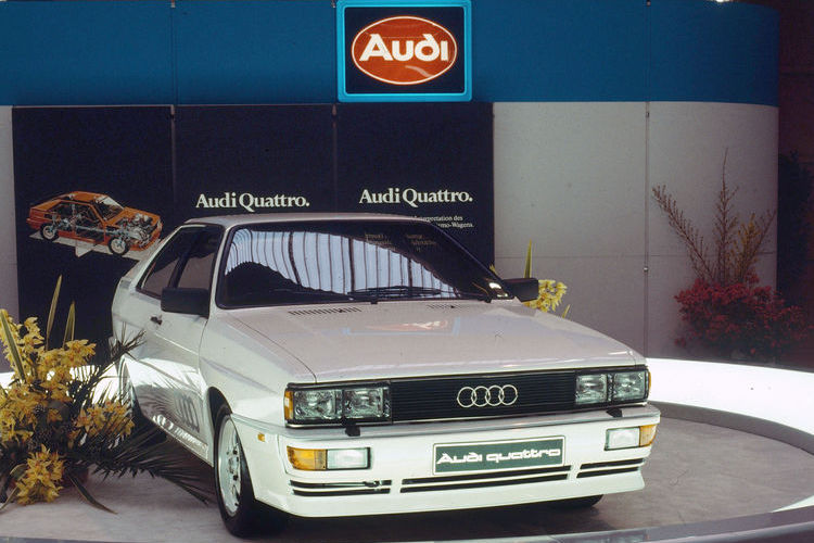 Audi leta 1980 na sejmu v Ženevi predstavi Audi quattro (B2)