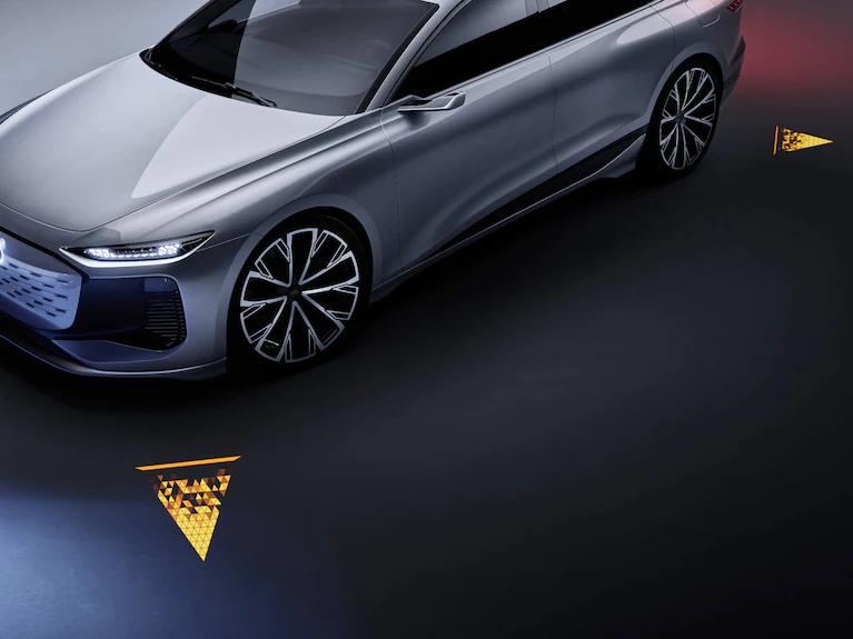 Digitalni matrični žarometi pri konceptnem vozilu Audi A6 e-tron