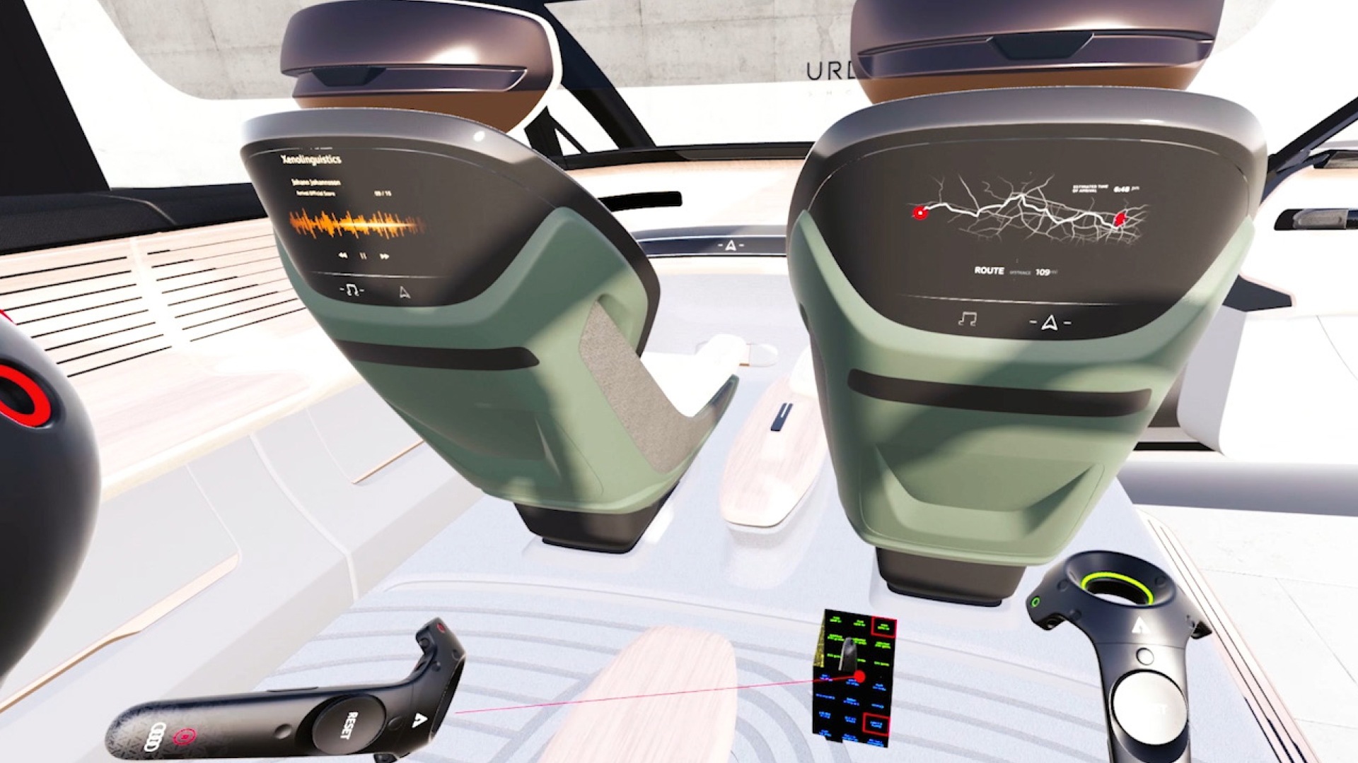Raziskovanje notranjosti Audi urbansphere v virtualni realnosti