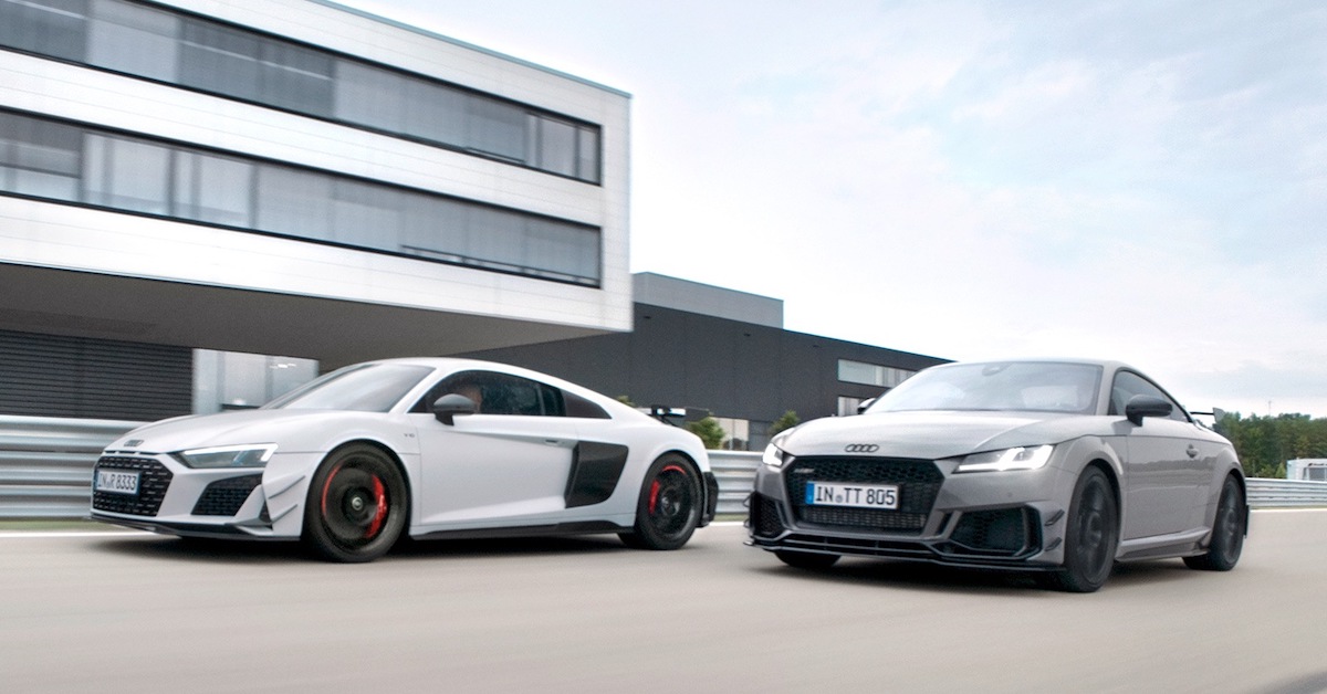 Audi R8 GT in Audi TT RS Coupe iconic edition