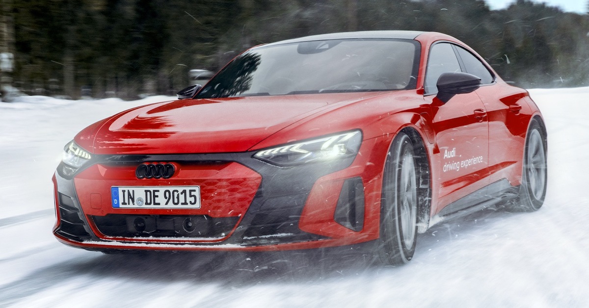 Audi RS e-tron GT na snegu