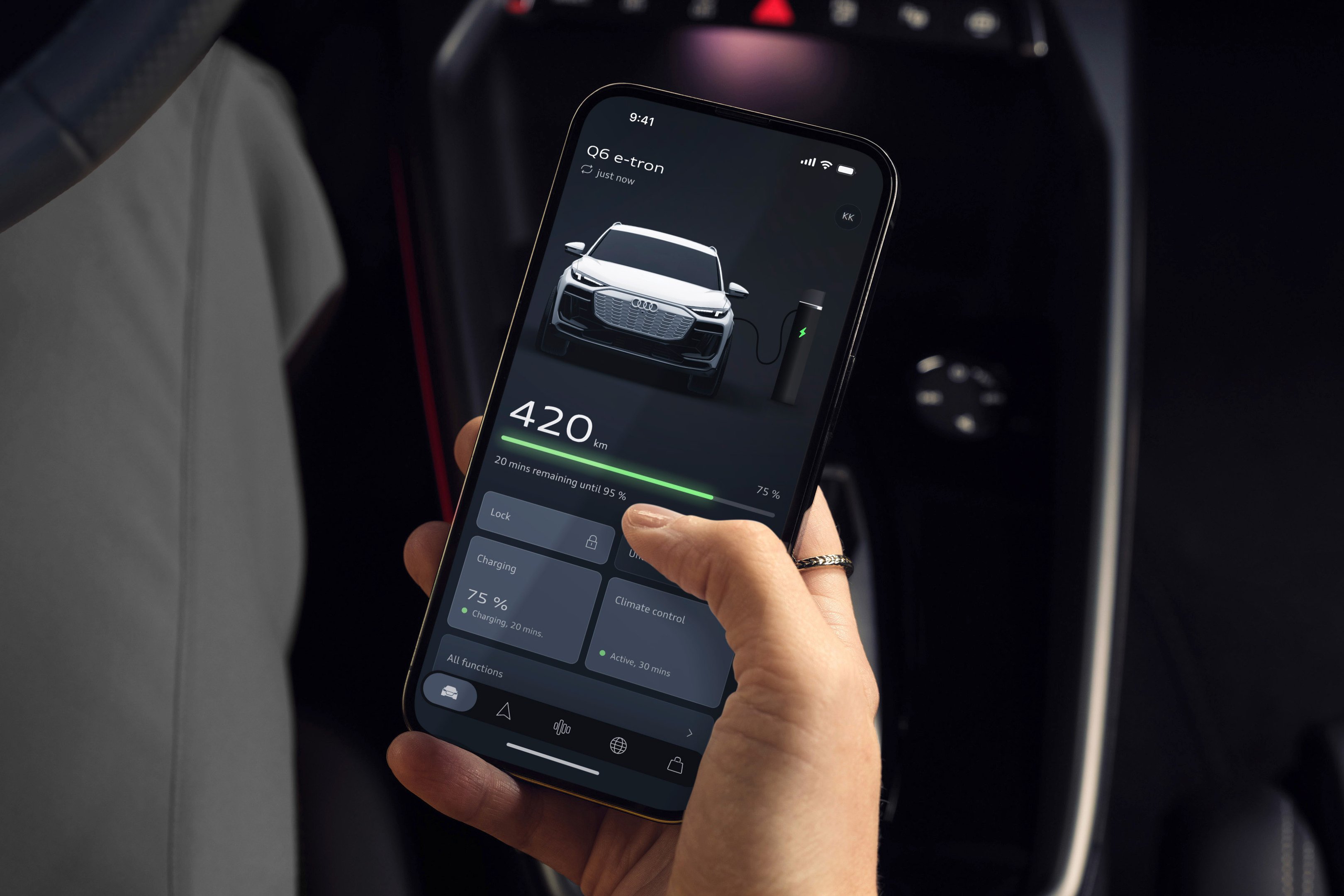 Aplikacija myAudi je postala tudi pametni spremljevalec voznikov električnih vozil.