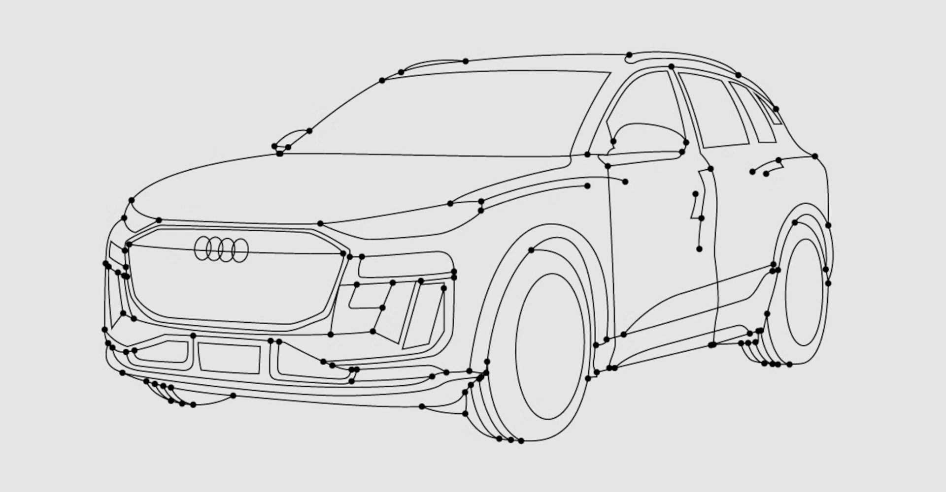 Linijska risba vozila Audi