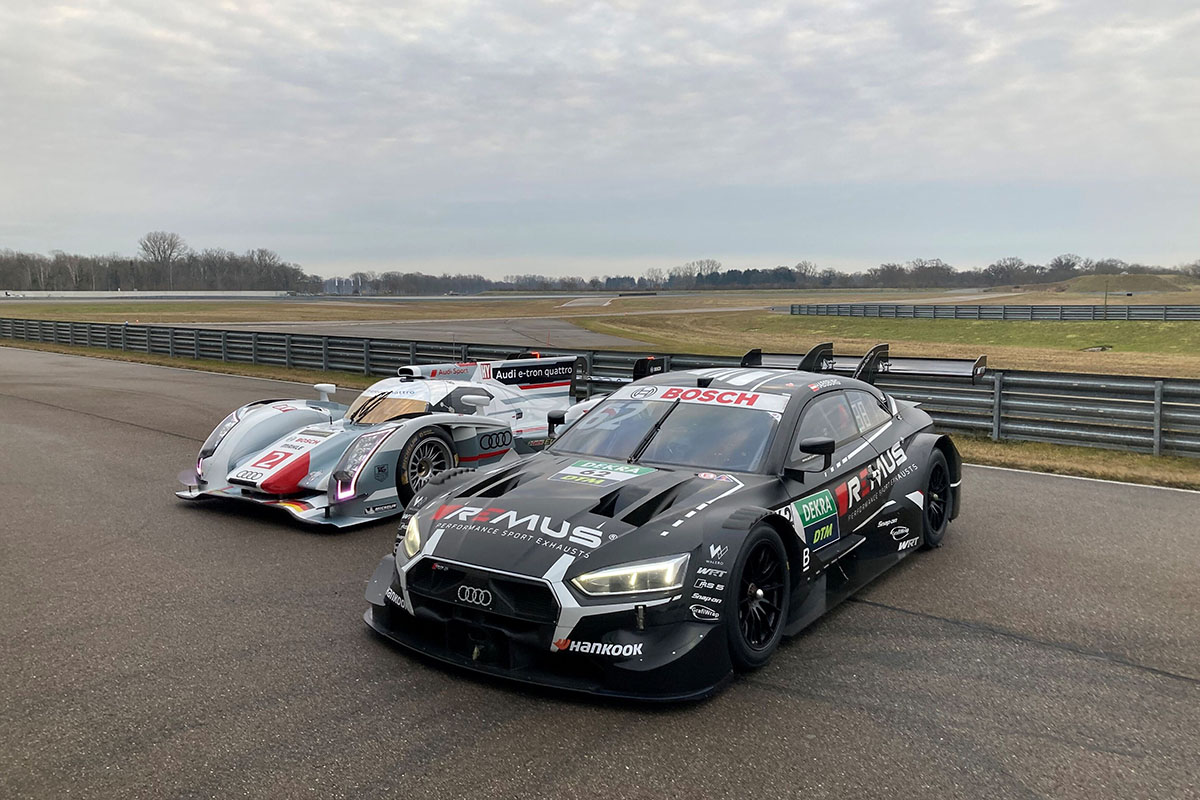 Dirkalnika R18 e-tron quattro in RS 5 DTM.