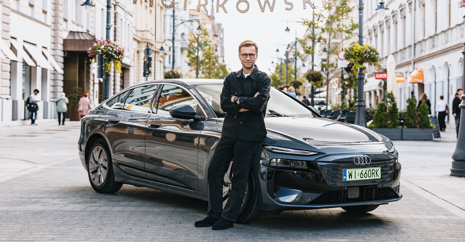 Miko Marczyk in Audi A6 Sportback e-tron performance (vir: Miko Marczyk).