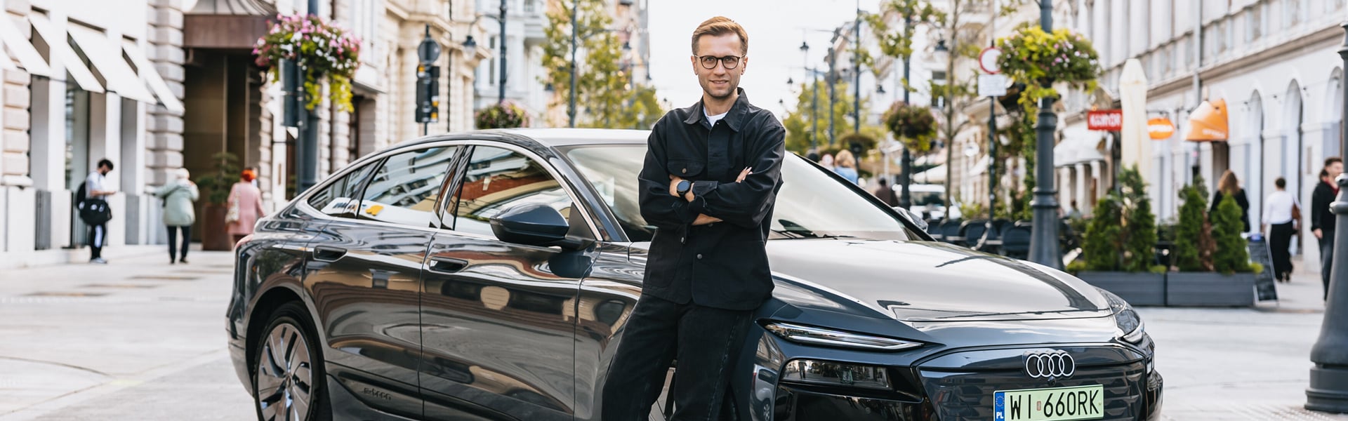 Miko Marczyk in Audi A6 Sportback e-tron performance (vir: Miko Marczyk).